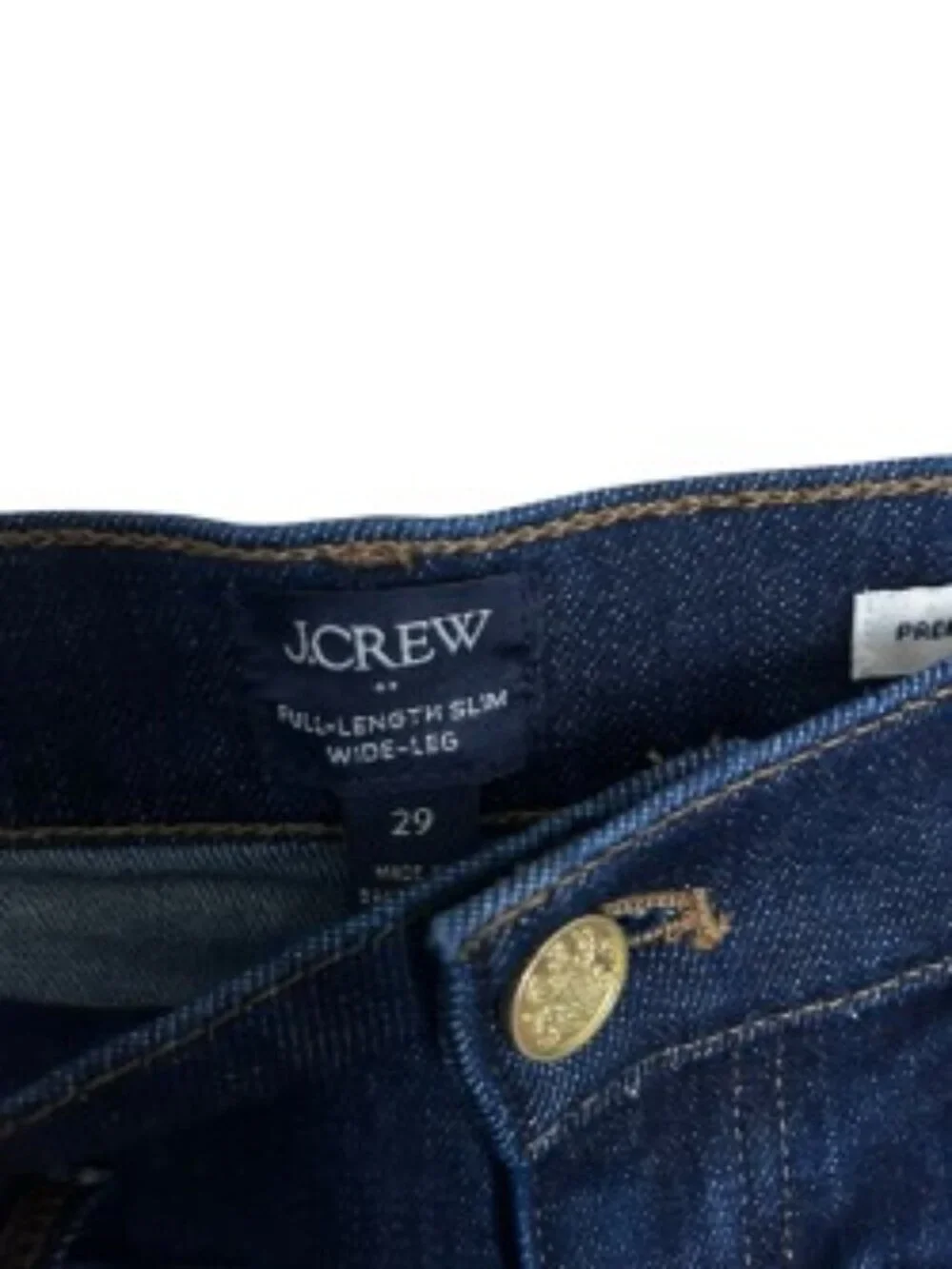 NWT J. Crew Full Length Slim Wide Leg Sailor Jeans 29